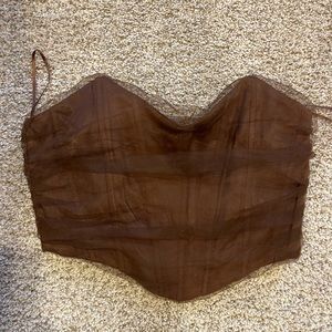 Brown Zara corset top